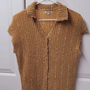 Flair Blouse Women's Size: Large Nice Button Sleeveless Crinkle